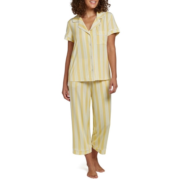 LOFT Notch Ladies Collar Capri Sleep Set - Picture 1 of 5